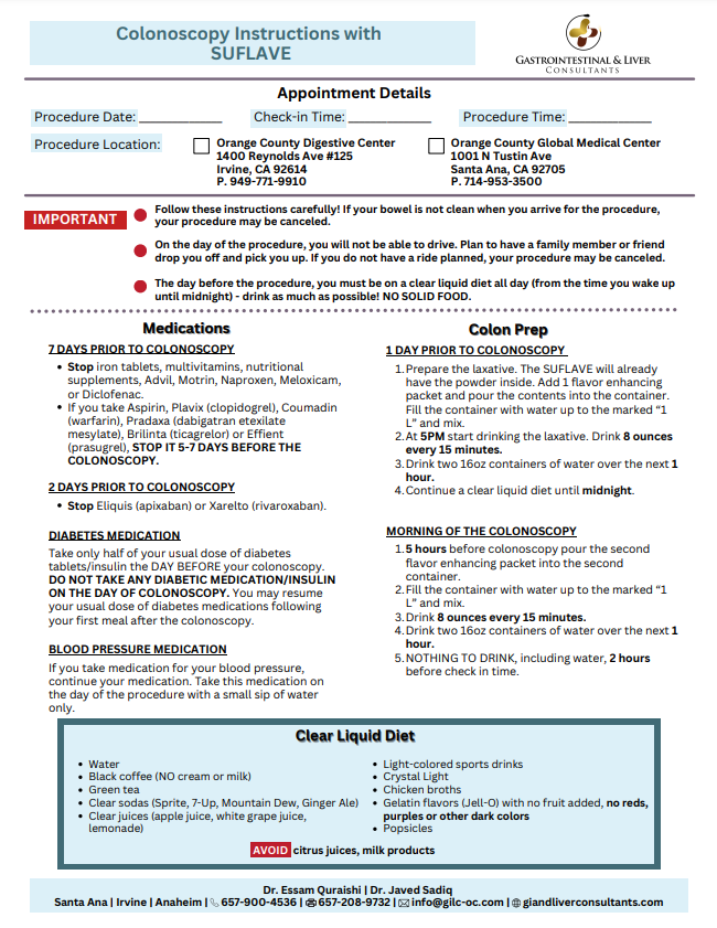 Colonoscopy with SUPREP